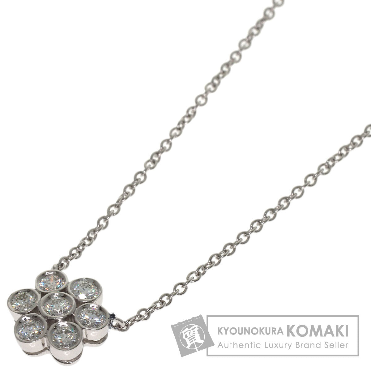 TIFFANY&Co. Garden Flower Diamond Necklace Platinum PT950 Ladies [Used]