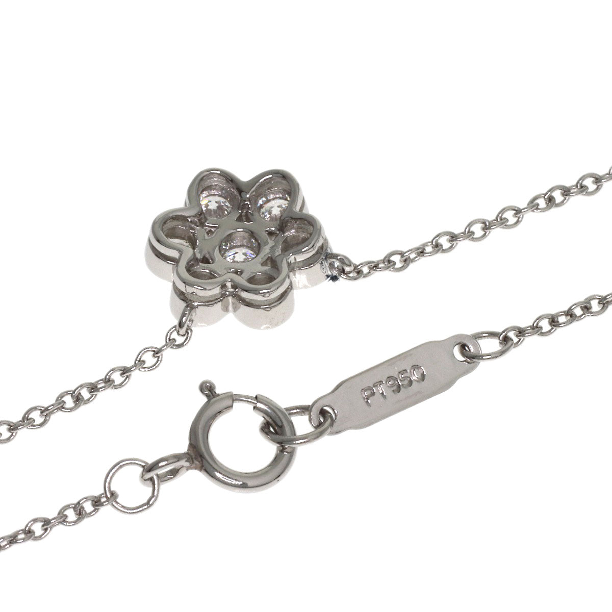 TIFFANY&Co. Garden Flower Diamond Necklace Platinum PT950 Ladies [Used]