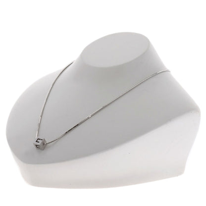 GUCCI Logo cube Necklace K18 White Gold Ladies [Used]