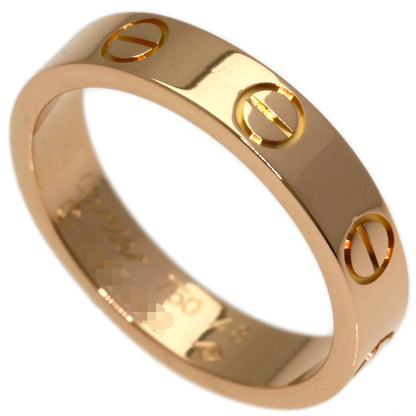 CARTIER Mini love ring # 48 Ring K18 Pink Gold Ladies [Used]