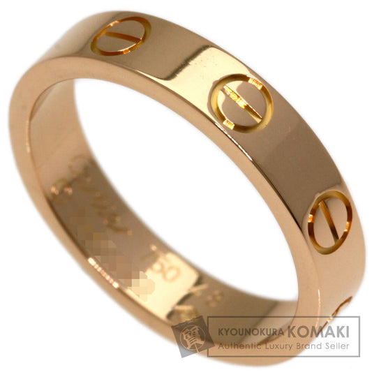 CARTIER Mini love ring # 48 Ring K18 Pink Gold Ladies [Used]