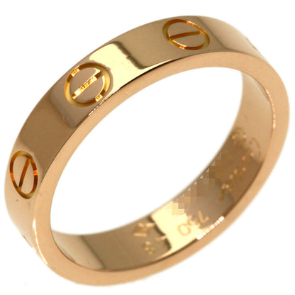 CARTIER Mini love ring # 48 Ring K18 Pink Gold Ladies [Used]