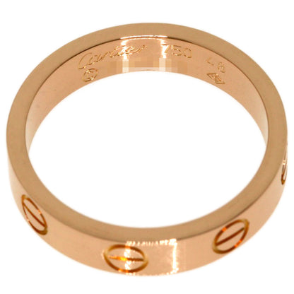 CARTIER Mini love ring # 48 Ring K18 Pink Gold Ladies [Used]
