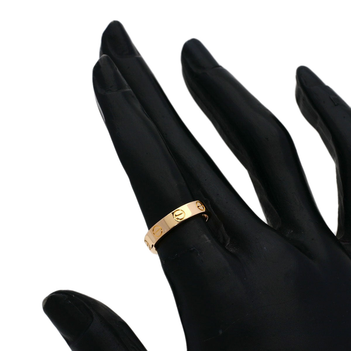 CARTIER Mini love ring # 48 Ring K18 Pink Gold Ladies [Used]