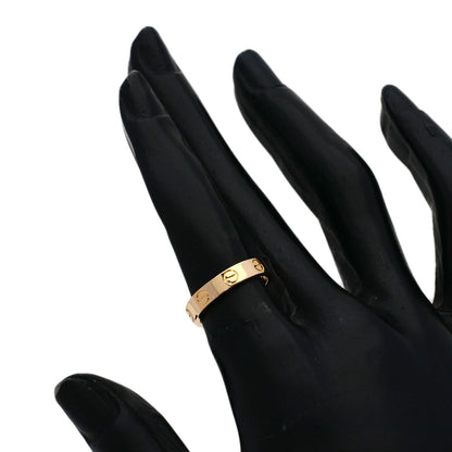 CARTIER Mini love ring # 48 Ring K18 Pink Gold Ladies [Used]