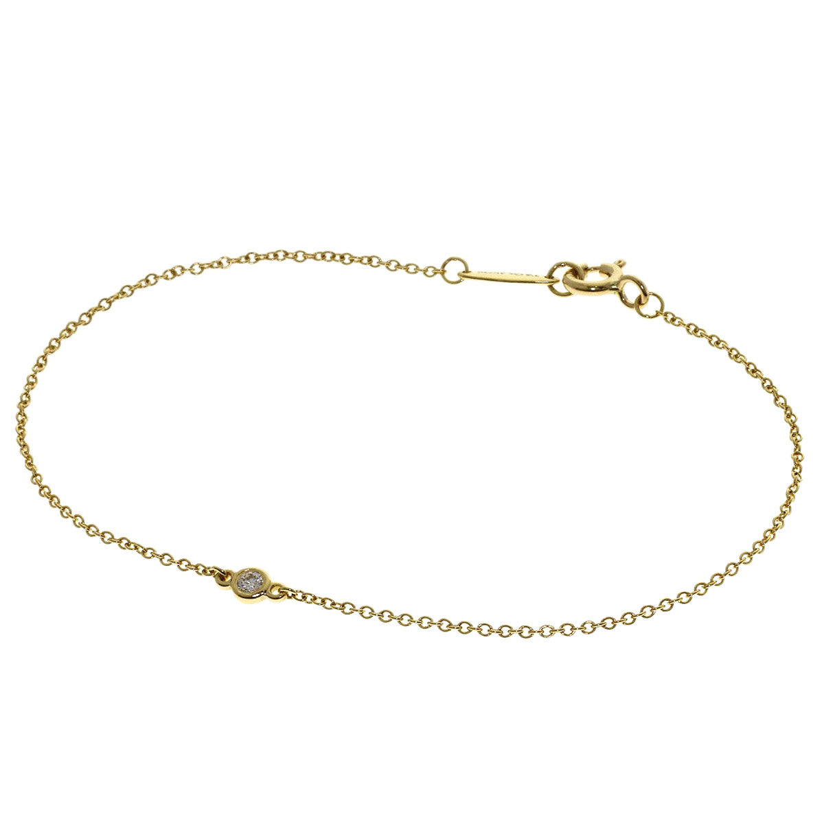 TIFFANY&Co. By The Yard 1P Diamond Bracelet K18 Yellow Gold Ladies [Used]