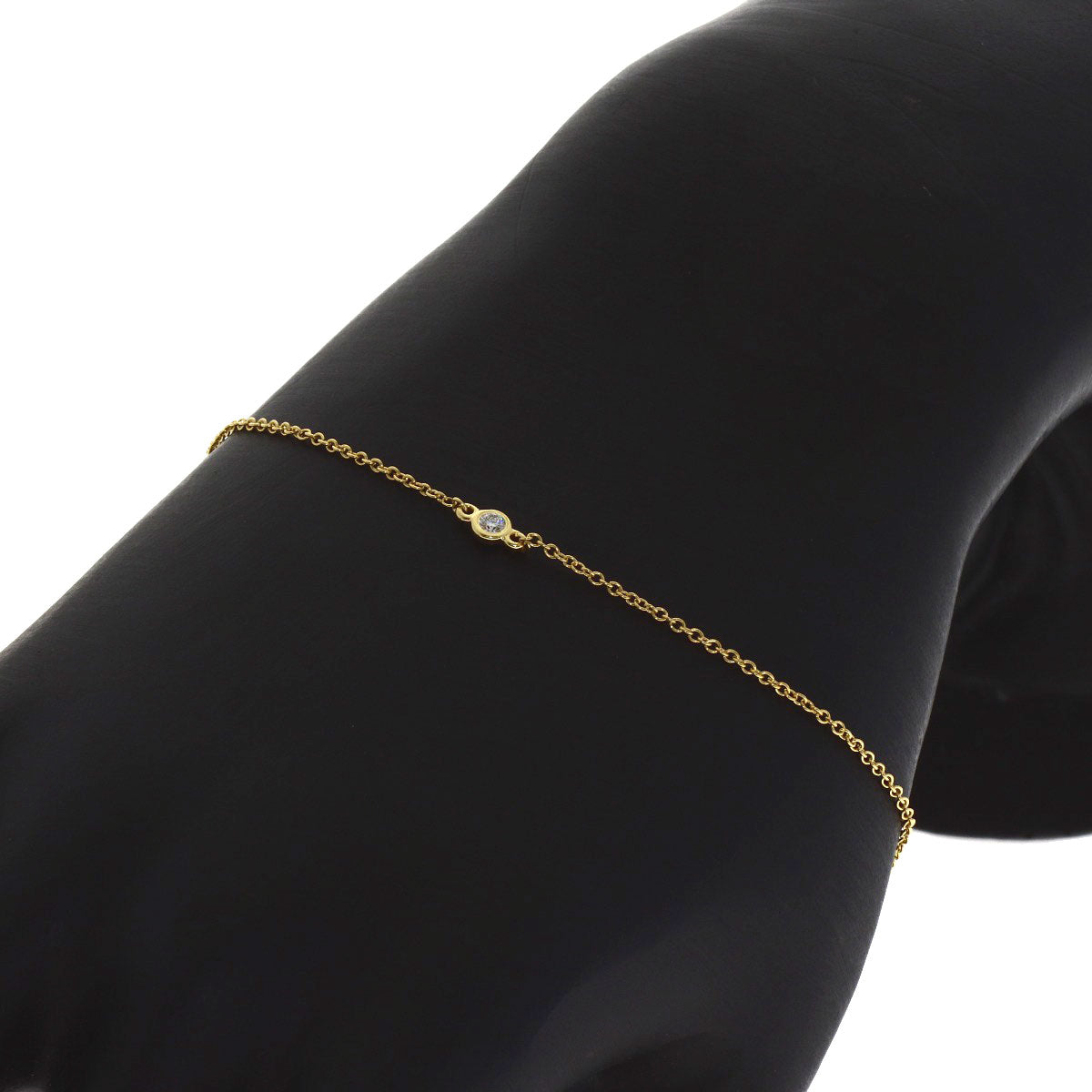 TIFFANY&Co. By The Yard 1P Diamond Bracelet K18 Yellow Gold Ladies [Used]