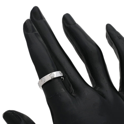 CARTIER Mini love ring 1P Diamond #47 Ring K18 White Gold Ladies [Used]