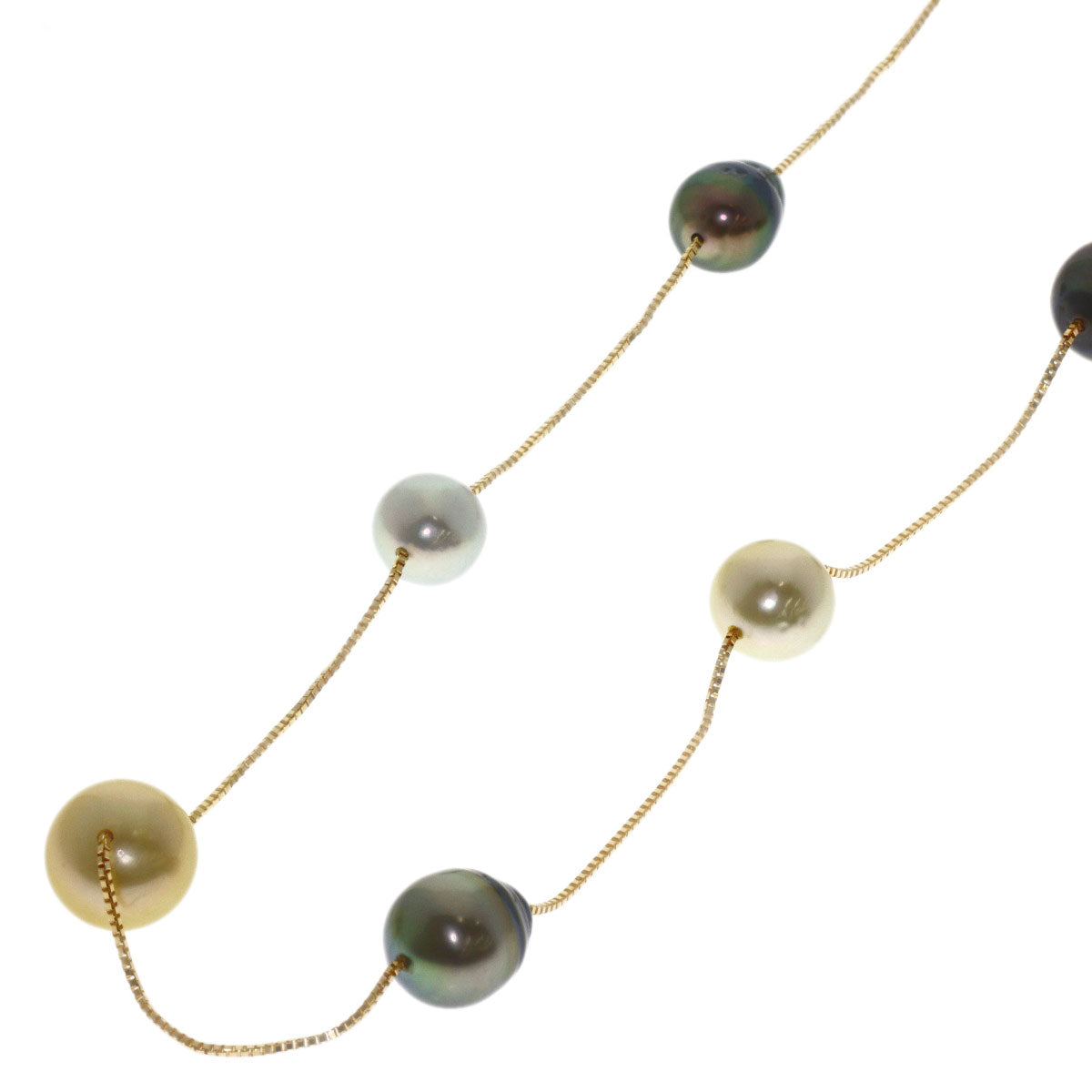 TASAKI Station Baroque Pearl Necklace K18 Yellow Gold Ladies [Used]