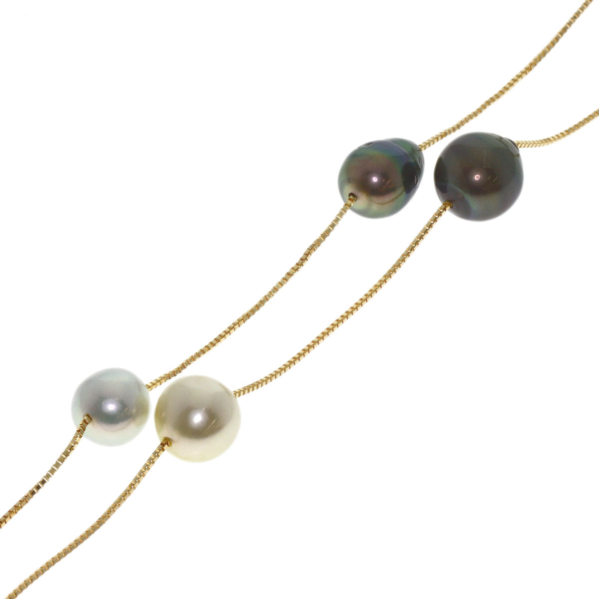 TASAKI Station Baroque Pearl Necklace K18 Yellow Gold Ladies [Used]