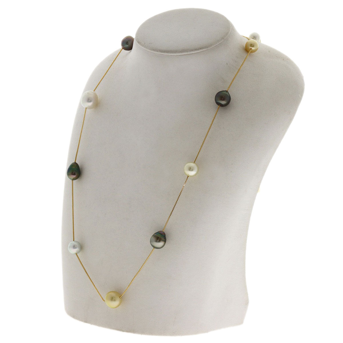 TASAKI Station Baroque Pearl Necklace K18 Yellow Gold Ladies [Used]
