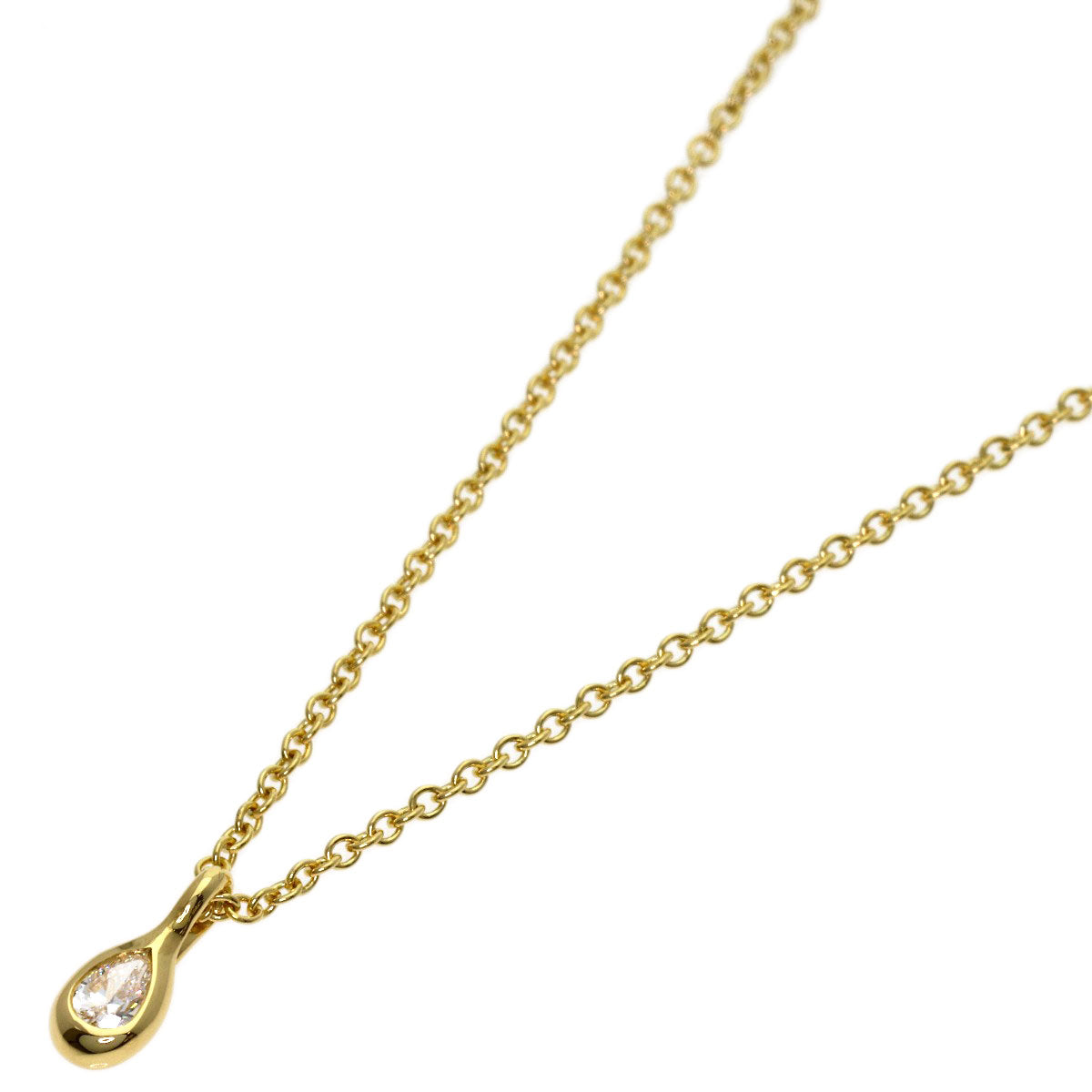 TIFFANY&Co. By The Yard Pair Shape Diamond Necklace K18 Yellow Gold Ladies [Used]