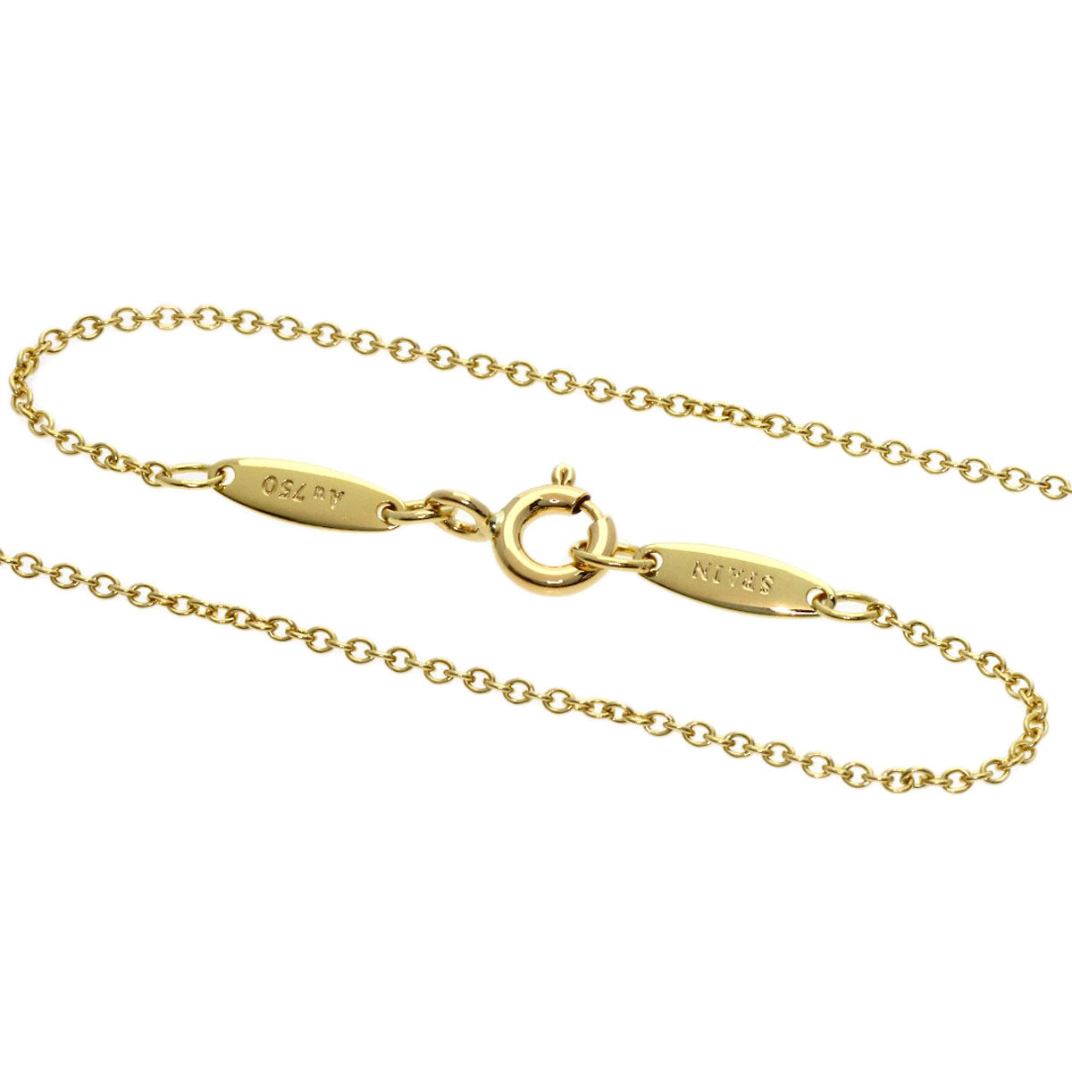 TIFFANY&Co. By The Yard Pair Shape Diamond Necklace K18 Yellow Gold Ladies [Used]