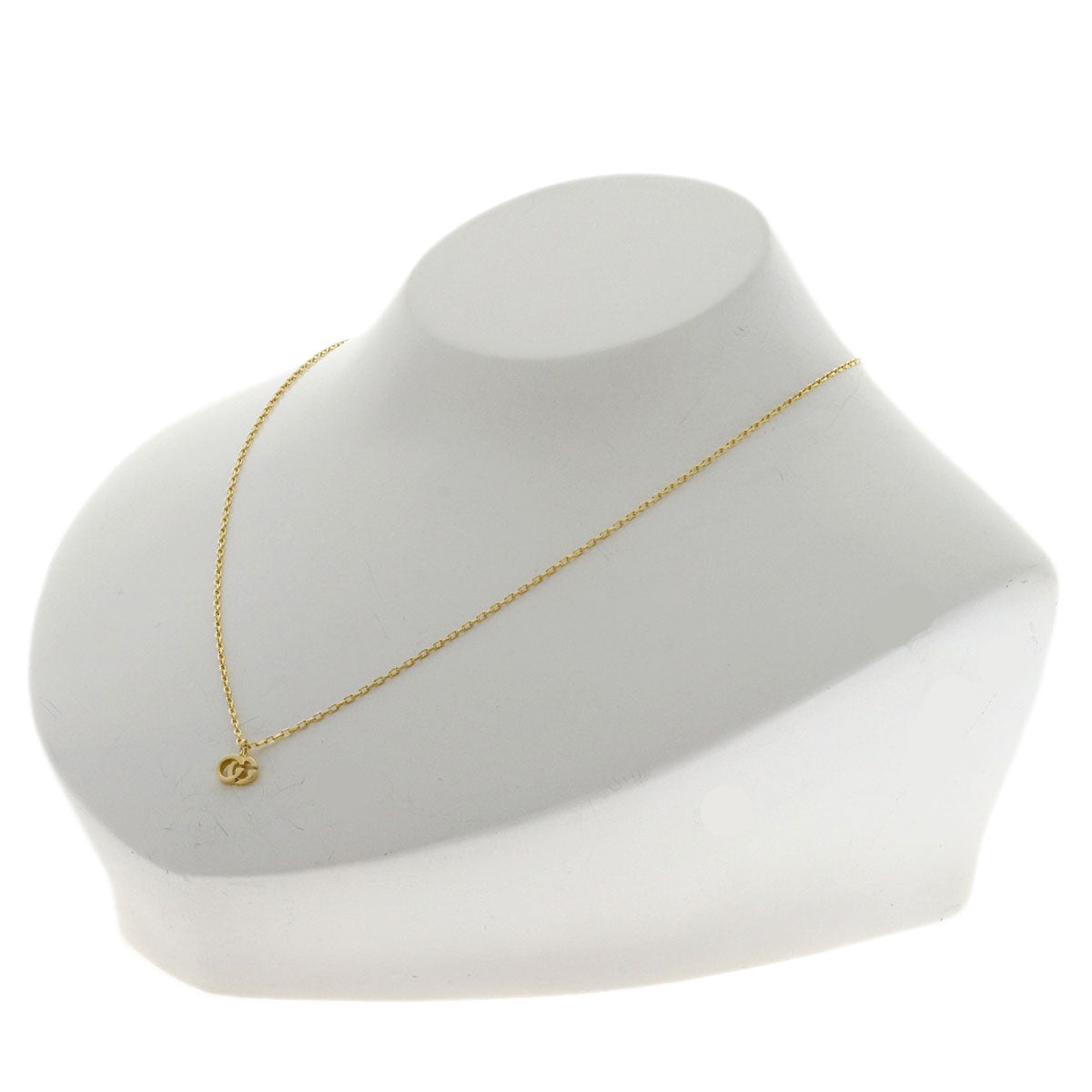 GUCCI GG Running Blue Topaz Necklace K18 Yellow Gold Ladies [Used]