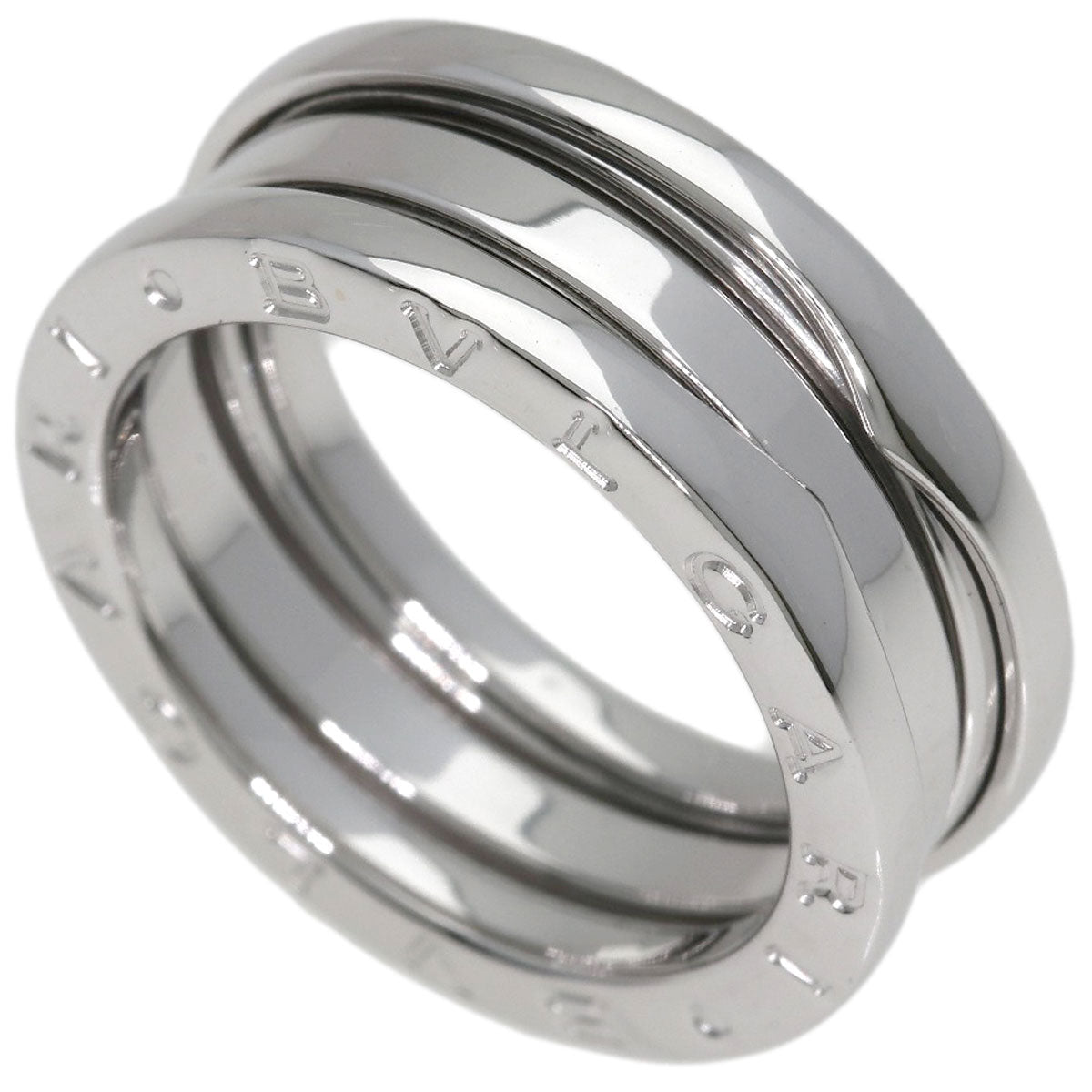 BVLGARI B.zero1 2 band #53 Ring K18 White Gold Ladies [Used]