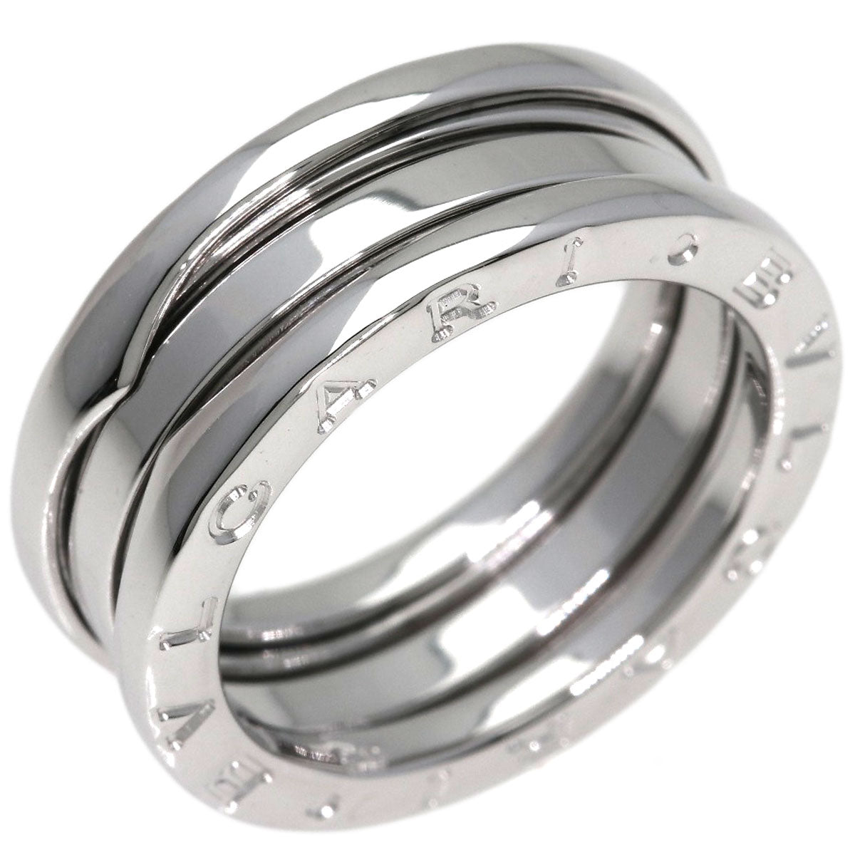 BVLGARI B.zero1 2 band #53 Ring K18 White Gold Ladies [Used]