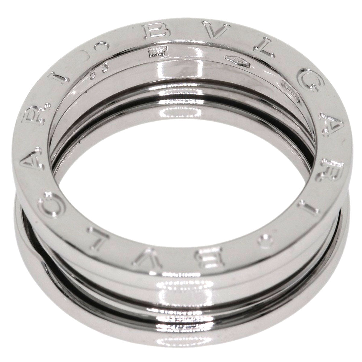 BVLGARI B.zero1 2 band #53 Ring K18 White Gold Ladies [Used]