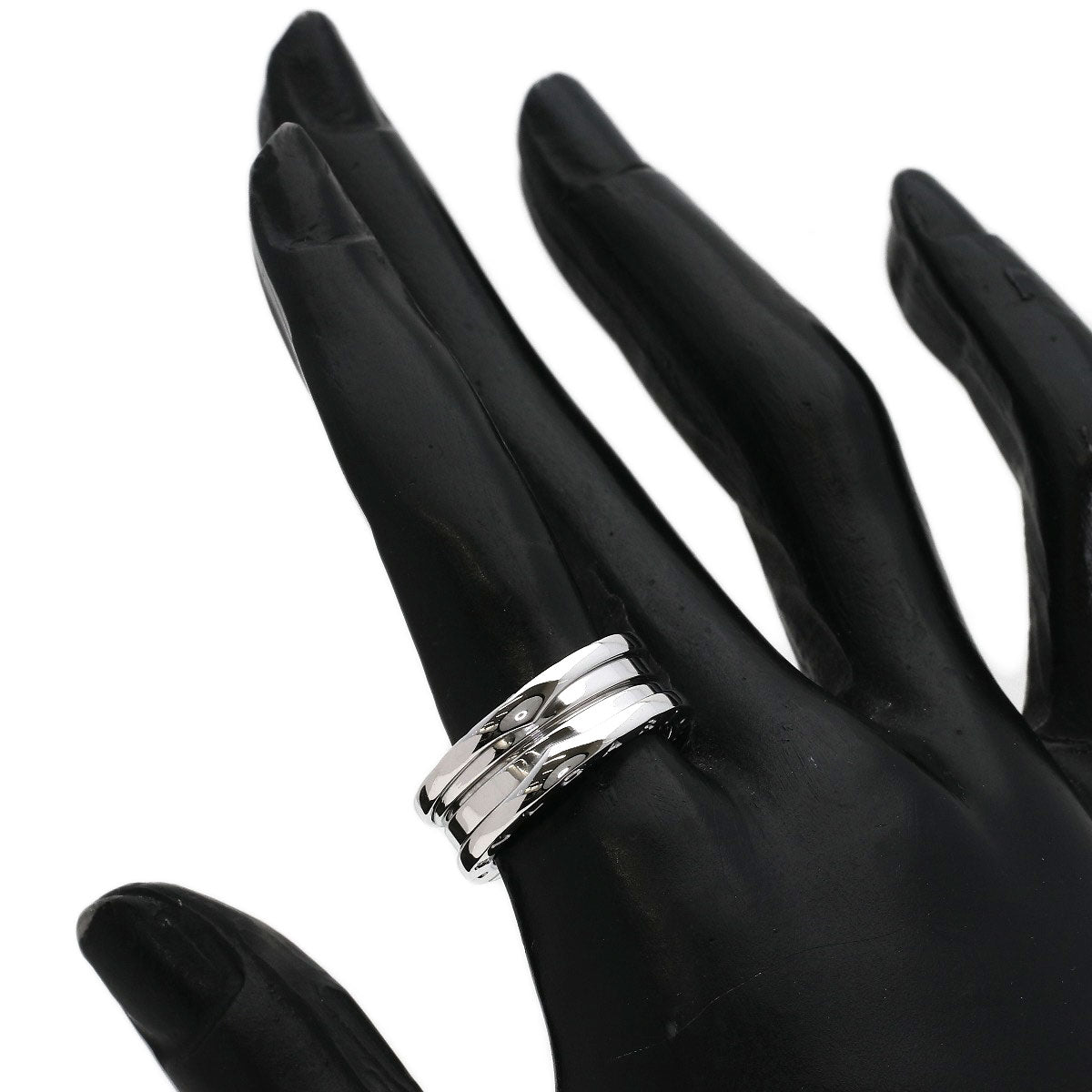 BVLGARI B.zero1 2 band #53 Ring K18 White Gold Ladies [Used]
