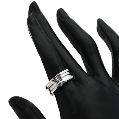 BVLGARI B.zero1 2 band #53 Ring K18 White Gold Ladies [Used]