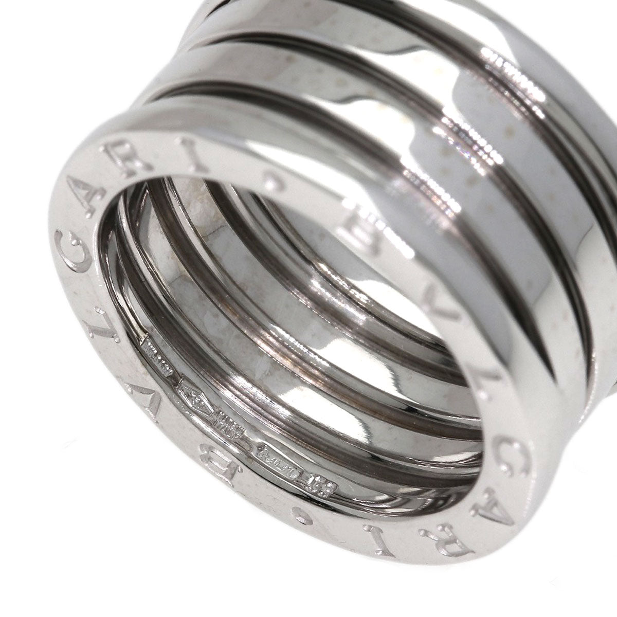 BVLGARI B.zero1 4 Band #53 Ring K18 White Gold Ladies [Used]