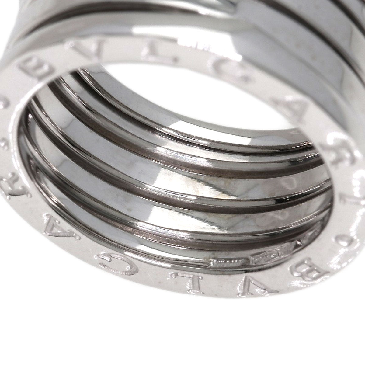 BVLGARI B.zero1 4 Band #53 Ring K18 White Gold Ladies [Used]