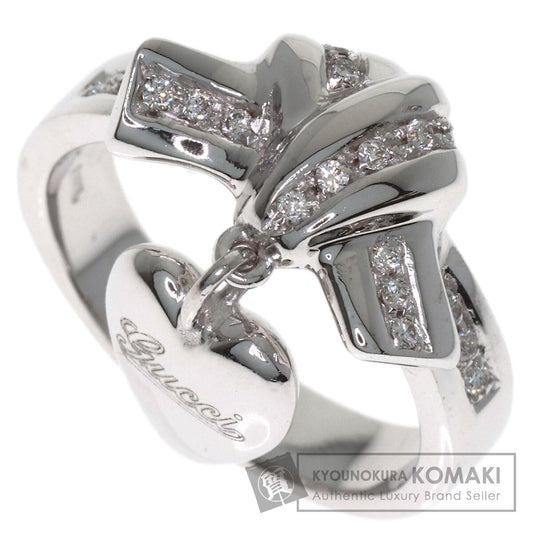 GUCCI Heart Diamond #10 Ring K18 White Gold Ladies [Used]