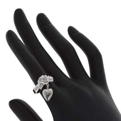 GUCCI Heart Diamond #10 Ring K18 White Gold Ladies [Used]