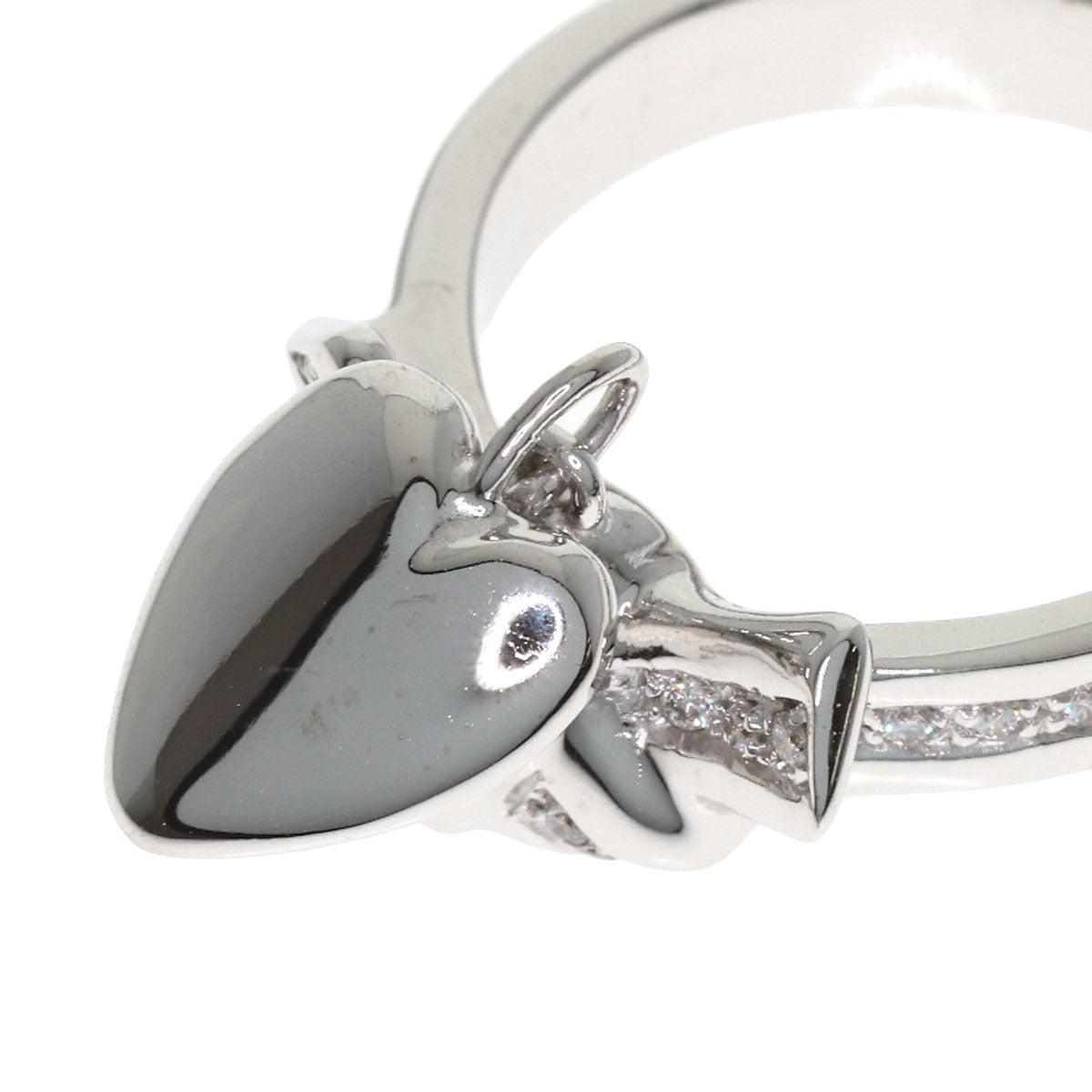 GUCCI Heart Diamond #10 Ring K18 White Gold Ladies [Used]