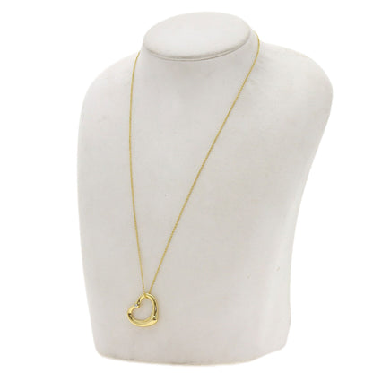 TIFFANY&Co. Open Heart Diamond Necklace K18 Yellow Gold Ladies [Used]