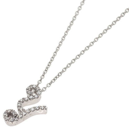 Ponte Vecchio Initial Y Diamond Necklace K18 White Gold Ladies [Used]