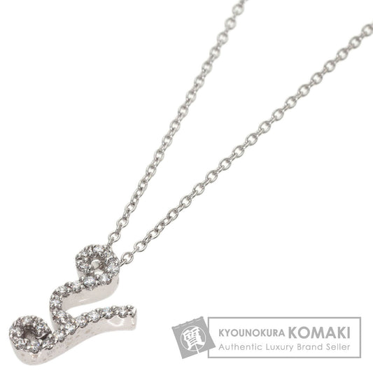 Ponte Vecchio Initial Y Diamond Necklace K18 White Gold Ladies [Used]