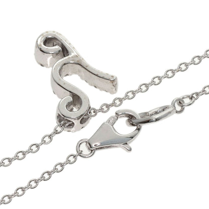 Ponte Vecchio Initial Y Diamond Necklace K18 White Gold Ladies [Used]