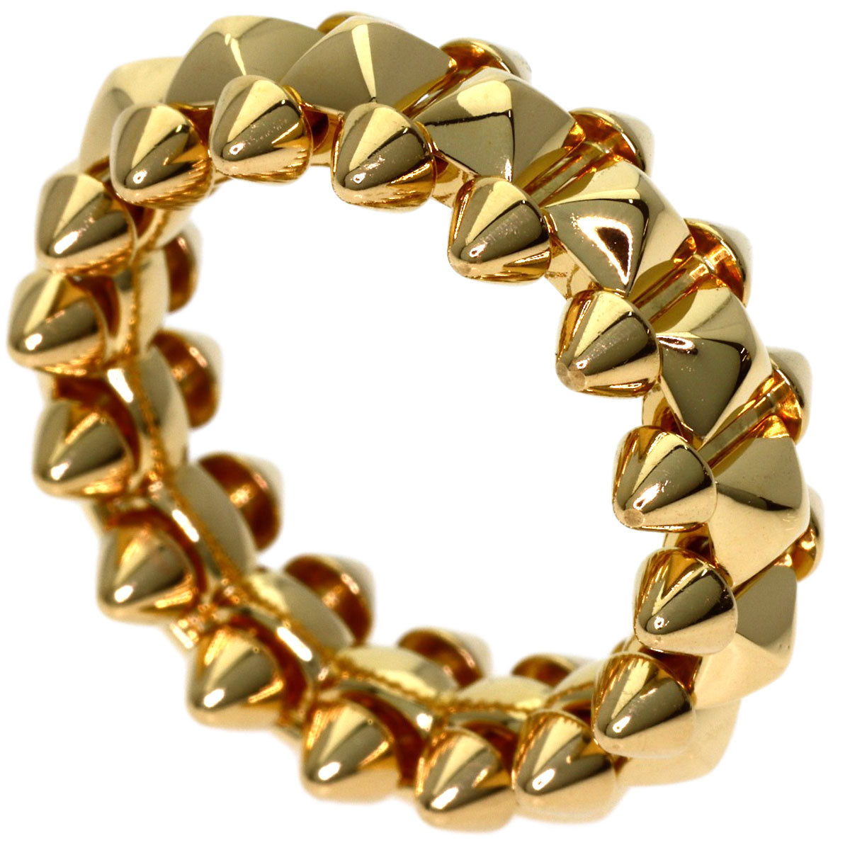 CARTIER Clash de Cartier MM #49 Ring K18 Yellow Gold Ladies [Used]