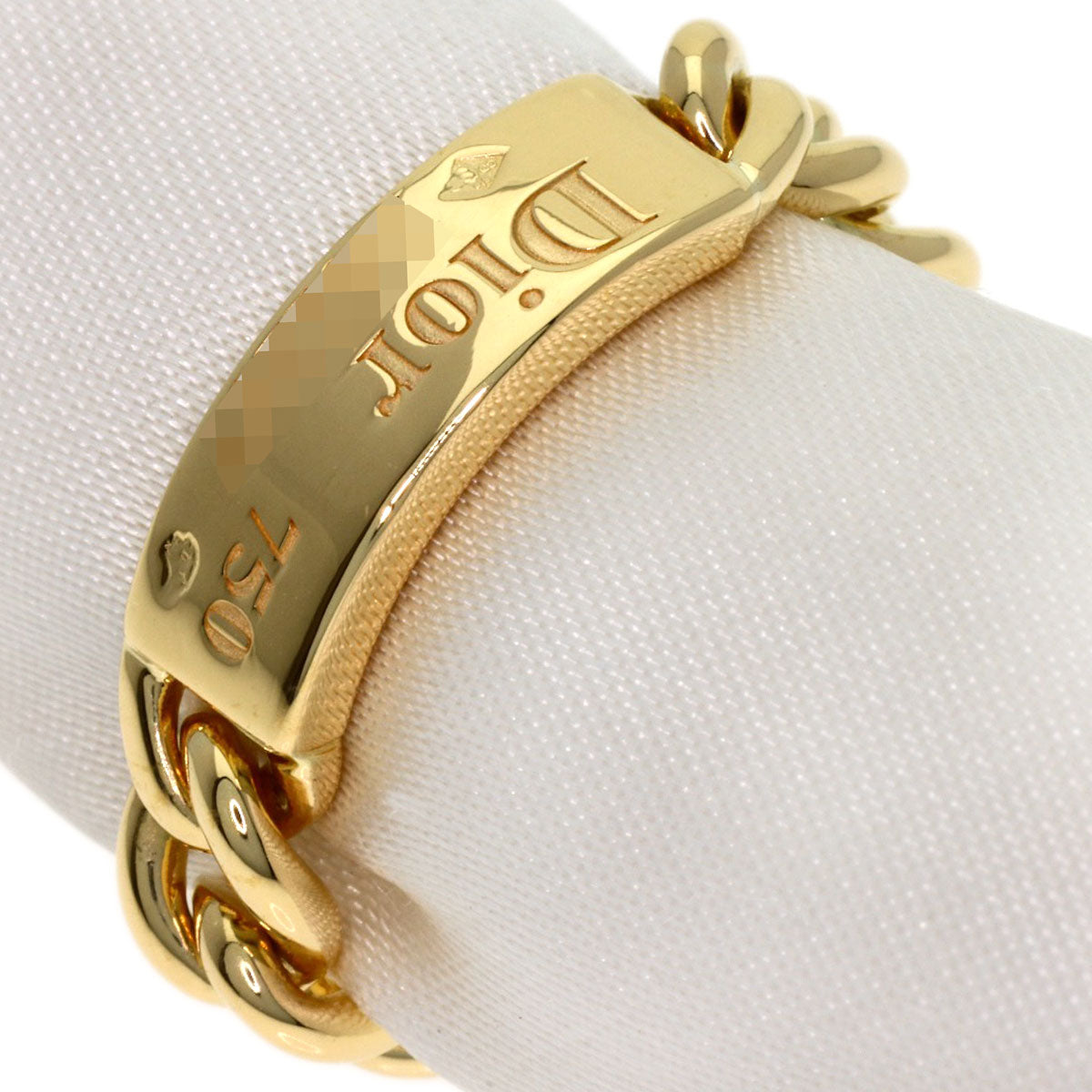 Dior Gourmet Chain #49 Ring K18 Yellow Gold Ladies [Used]