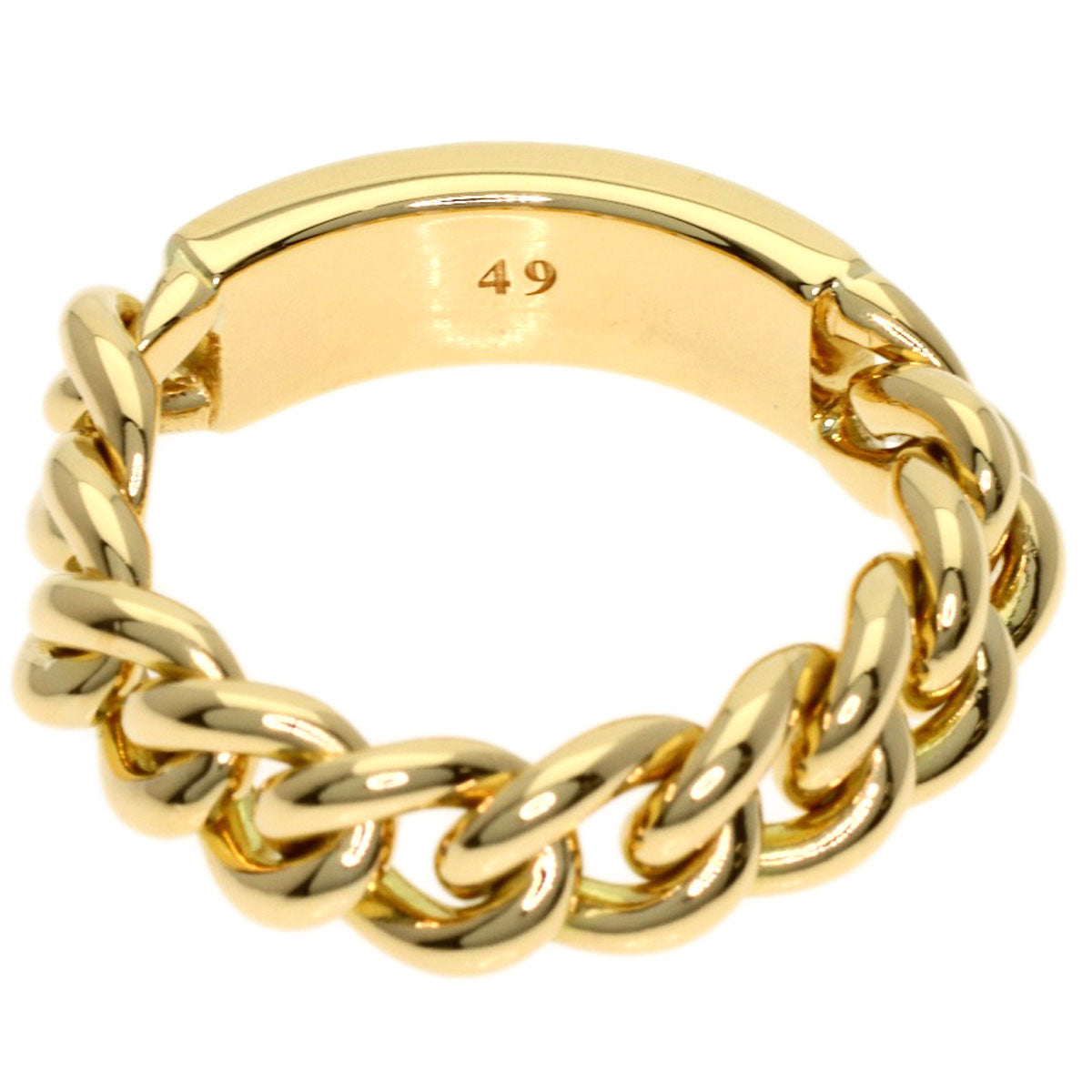 Dior Gourmet Chain #49 Ring K18 Yellow Gold Ladies [Used]