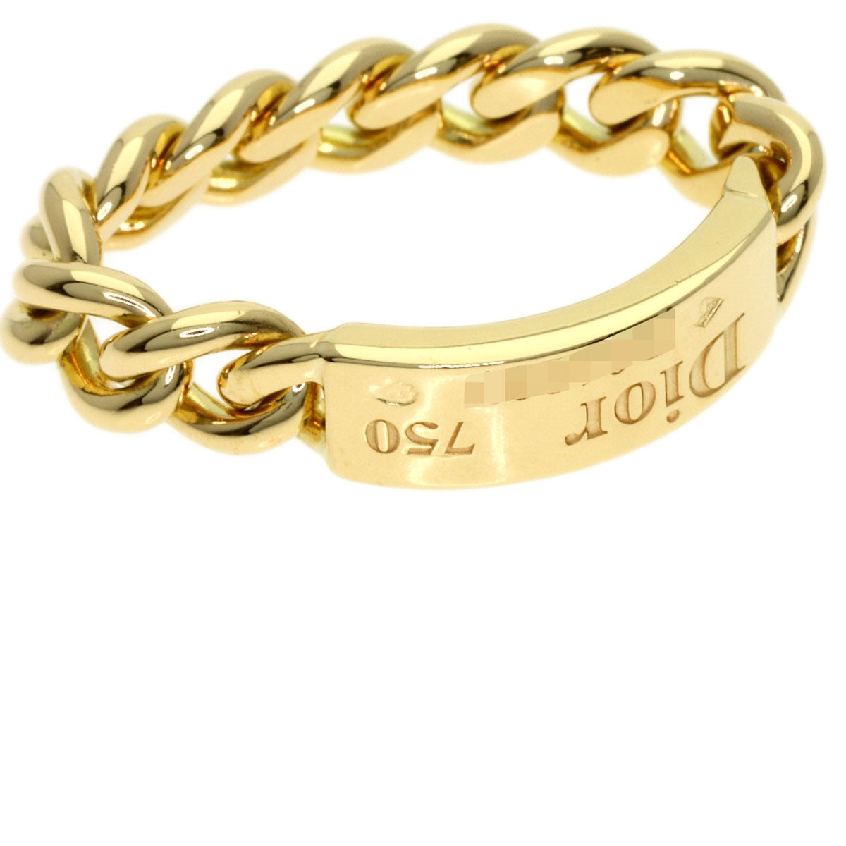 Dior Gourmet Chain #49 Ring K18 Yellow Gold Ladies [Used]