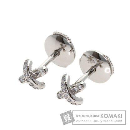 TIFFANY&Co. Cross Signature Diamond earring Platinum PT950 Ladies [Used]