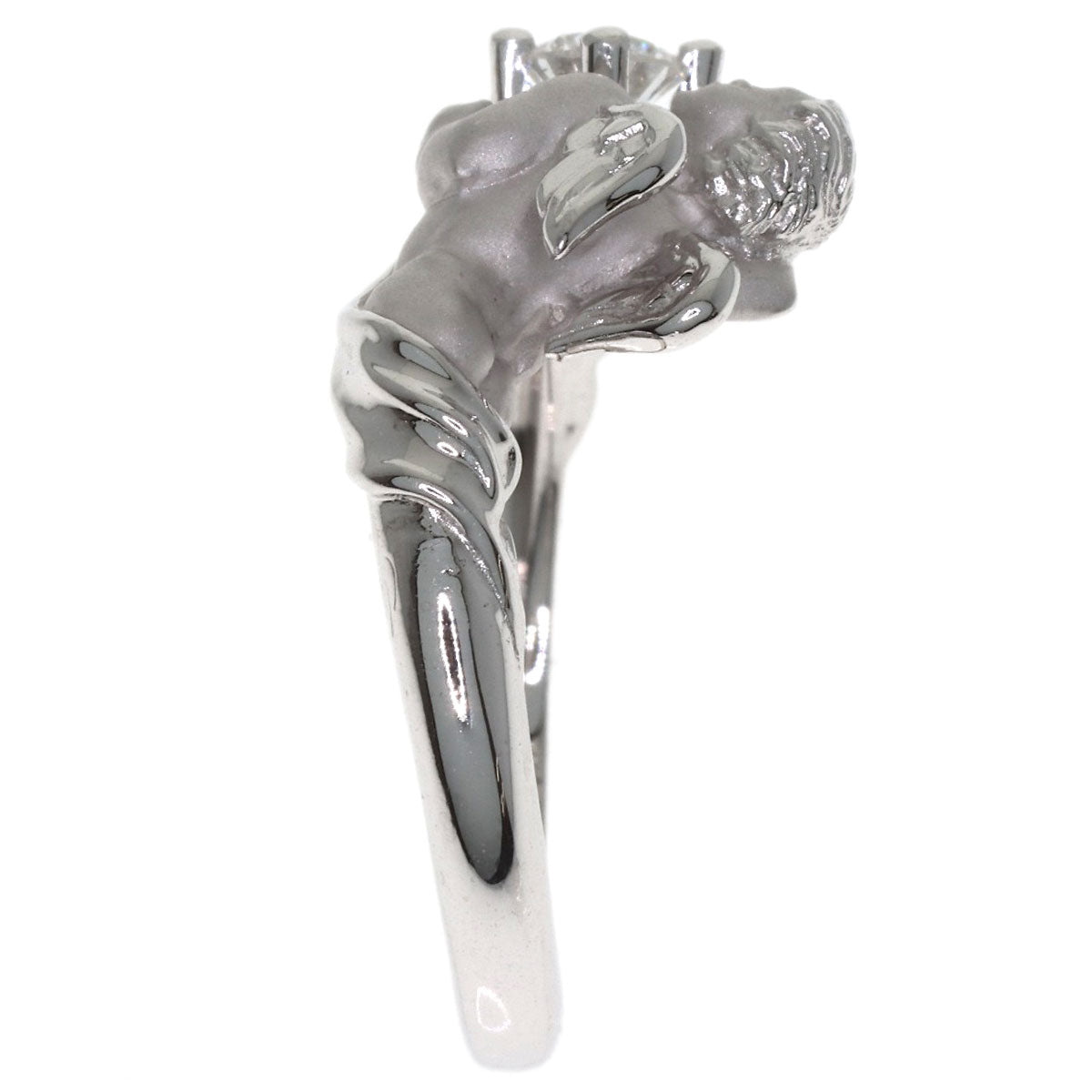 Carrera y Carrera Angel 1P Diamond Ring K18 White Gold Ladies [Used]