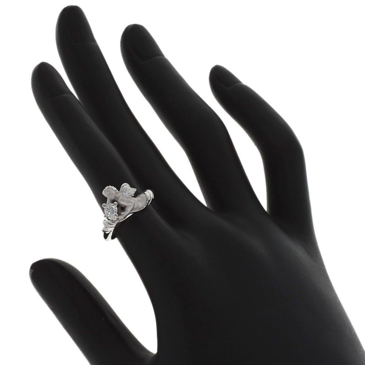 Carrera y Carrera Angel 1P Diamond Ring K18 White Gold Ladies [Used]