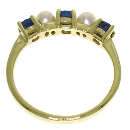 TIFFANY&Co. Pearl Pearl Sapphire Ring K18 Yellow Gold Ladies [Used]