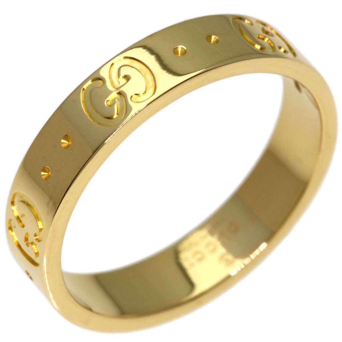 GUCCI Icon # 13 Ring K18 Yellow Gold Ladies [Used]