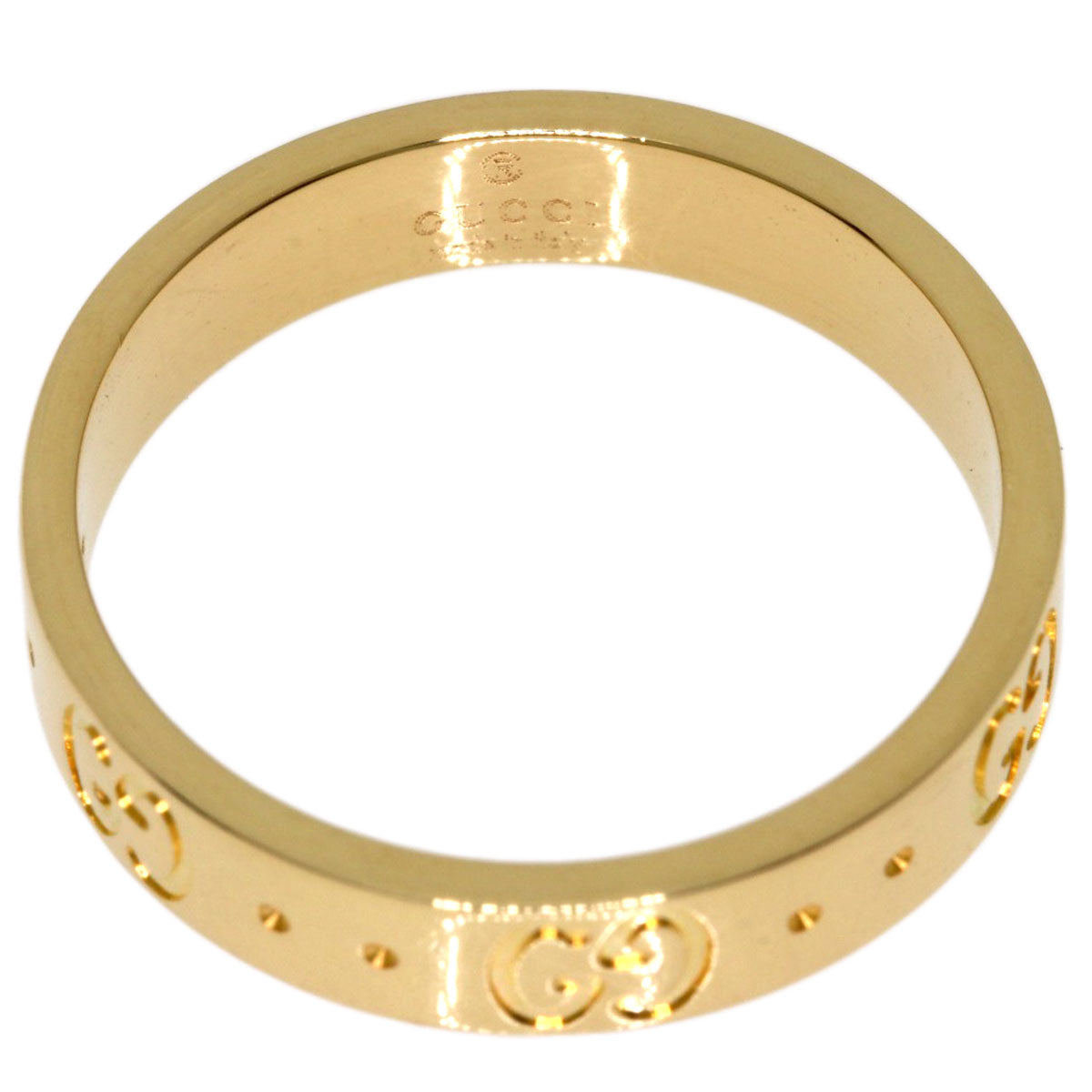 GUCCI Icon # 13 Ring K18 Yellow Gold Ladies [Used]