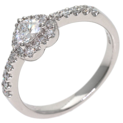 Ponte Vecchio Heart Diamond Ring Platinum PT900 Ladies [Used]
