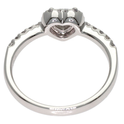 Ponte Vecchio Heart Diamond Ring Platinum PT900 Ladies [Used]