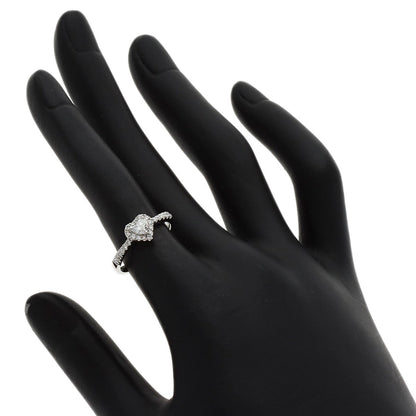 Ponte Vecchio Heart Diamond Ring Platinum PT900 Ladies [Used]