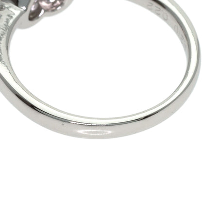 Ponte Vecchio Heart Diamond Ring Platinum PT900 Ladies [Used]