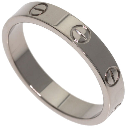 CARTIER Mini love ring #55 Ring K18 White Gold Ladies [Used]