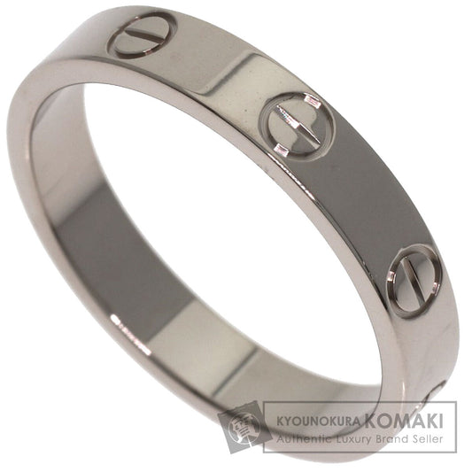 CARTIER Mini love ring #55 Ring K18 White Gold Ladies [Used]