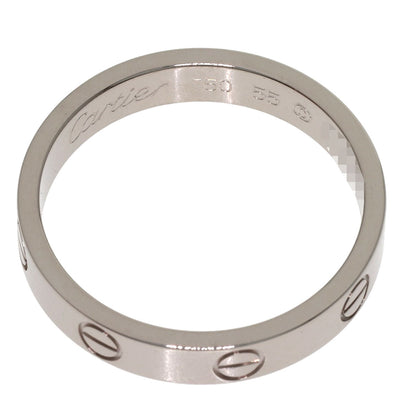 CARTIER Mini love ring #55 Ring K18 White Gold Ladies [Used]