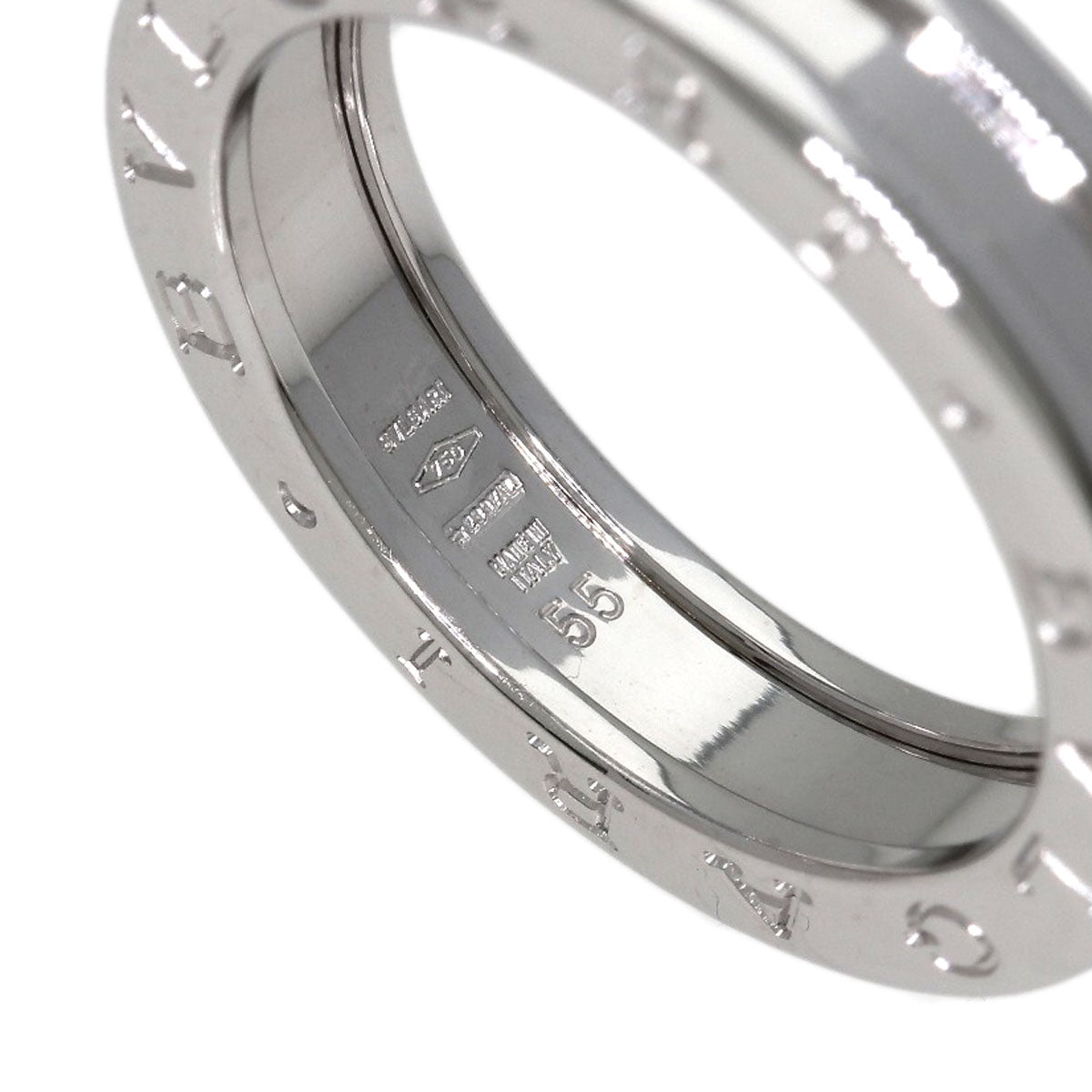 BVLGARI B.zero1 1 band #55 Ring K18 White Gold Ladies [Used]